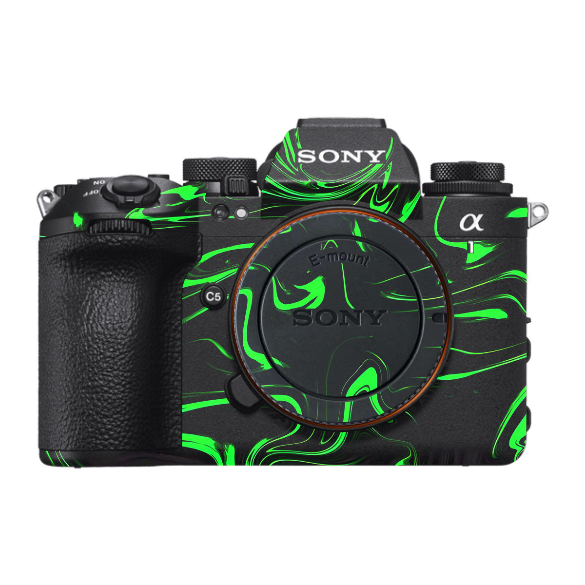 Green Liquid Pattern Sony A1 Mark II Camera Skin