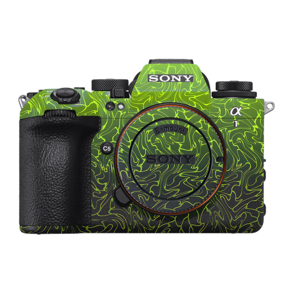 Lime Yellow to Black Gradient Sony A1 Mark II Camera Skin