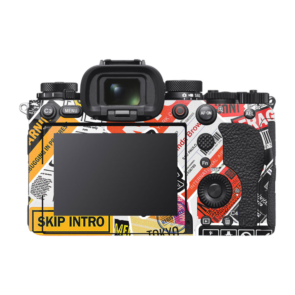 Tech Aesthetic Sticker Collage Sony A1 Mark II Camera Skin