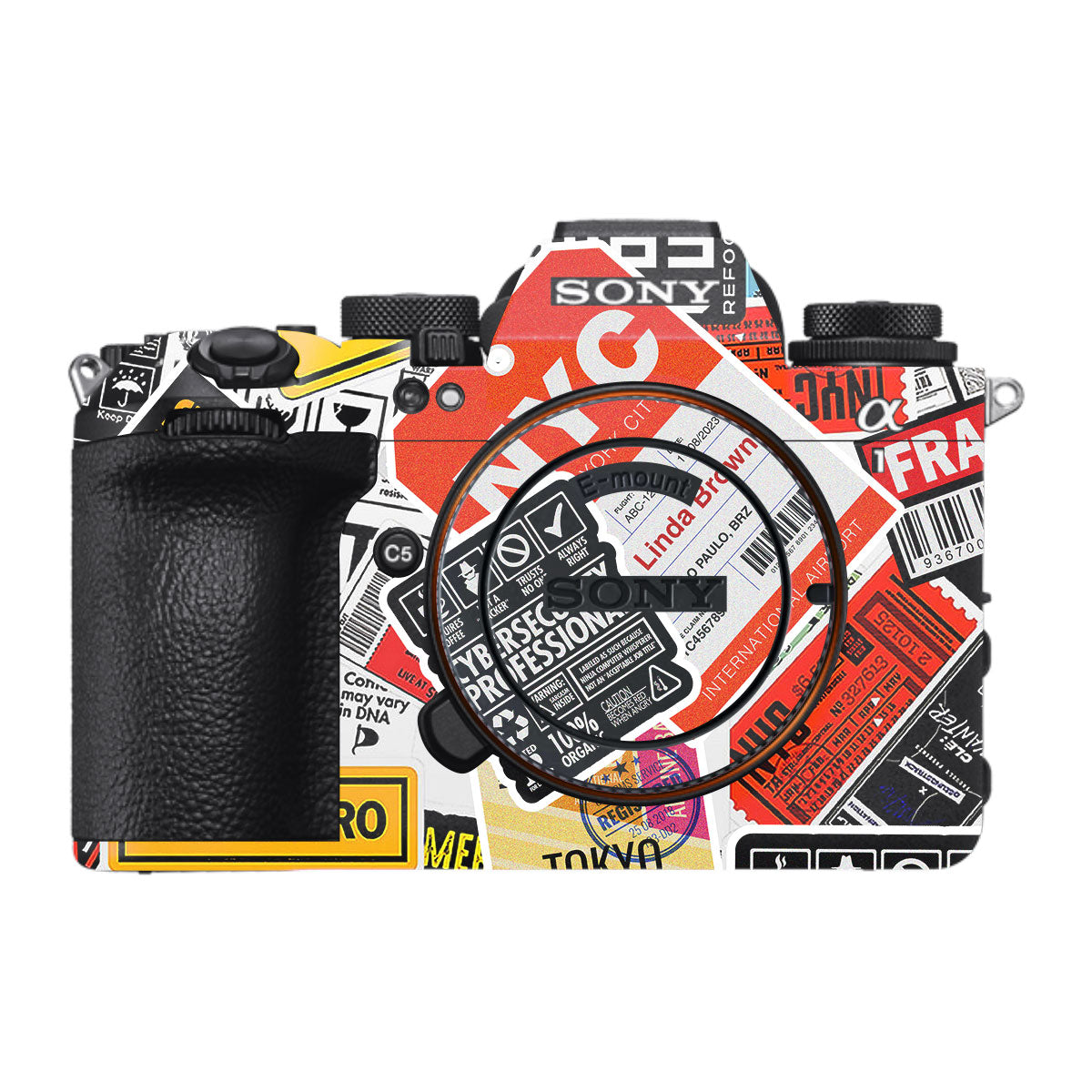 Tech Aesthetic Sticker Collage Sony A1 Mark II Camera Skin