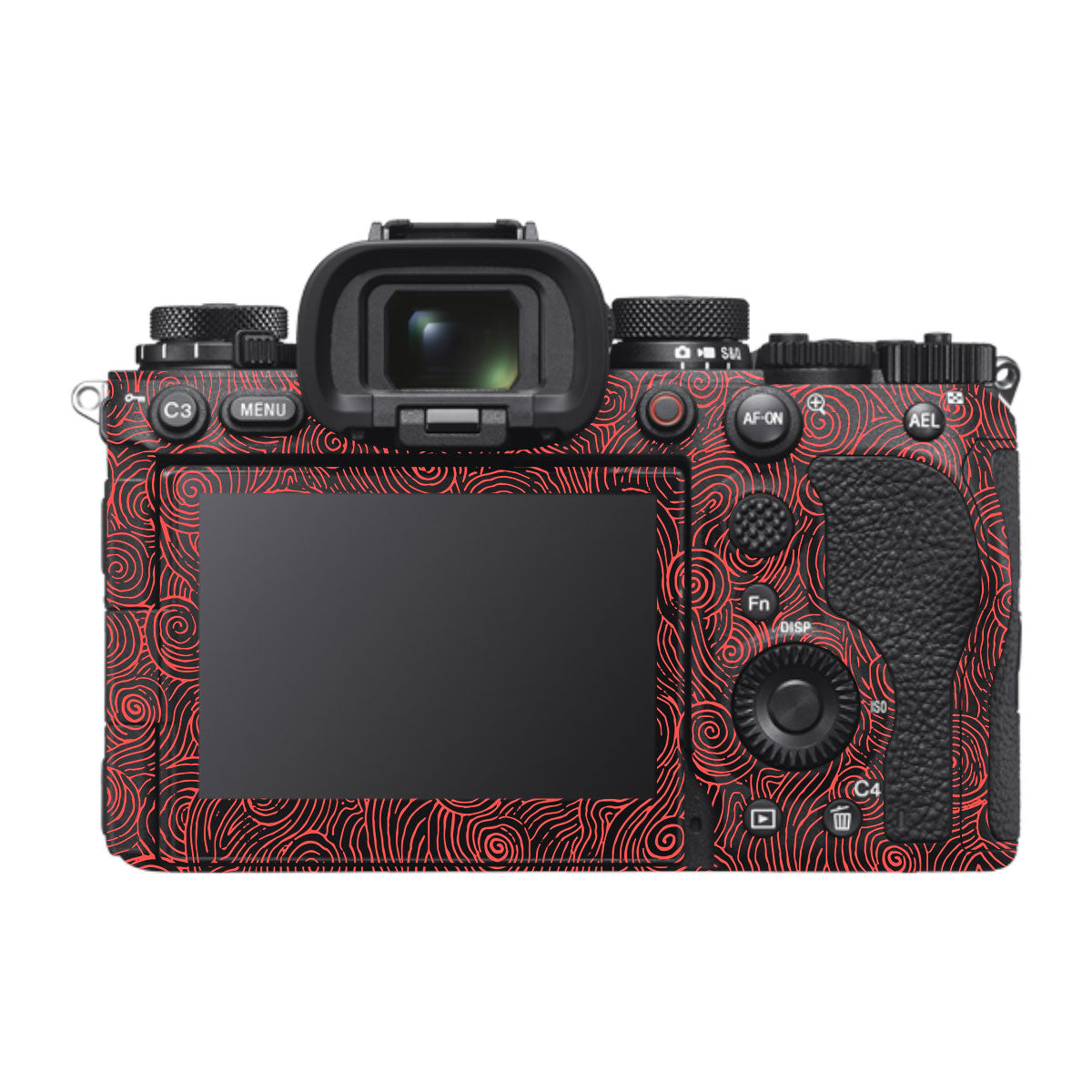 Red Spirals Sony A1 Mark II Camera Skin