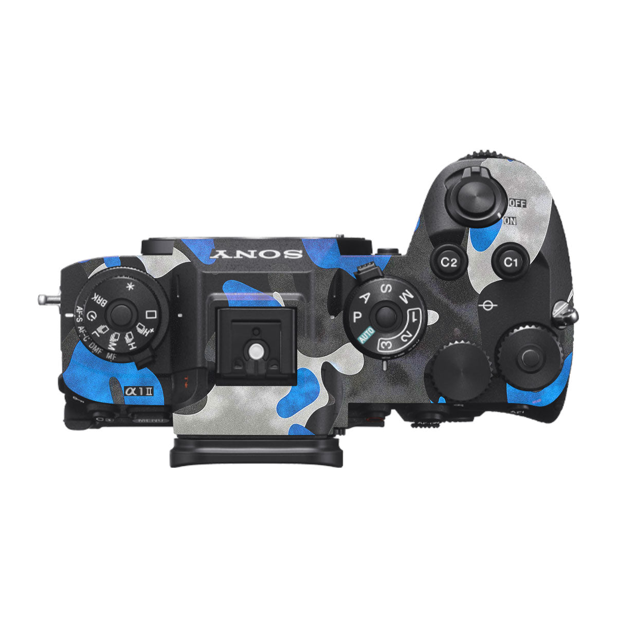 Blue Grey Camo Sony A1 Mark II Camera Skin