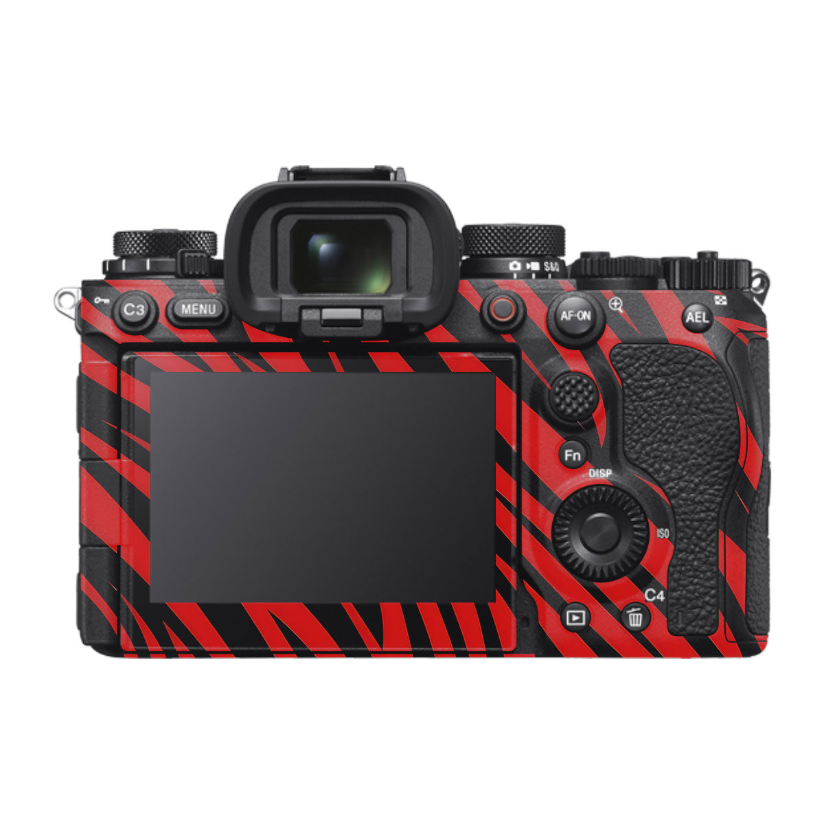 Red and Black Stripes Sony A1 Mark II Camera Skin