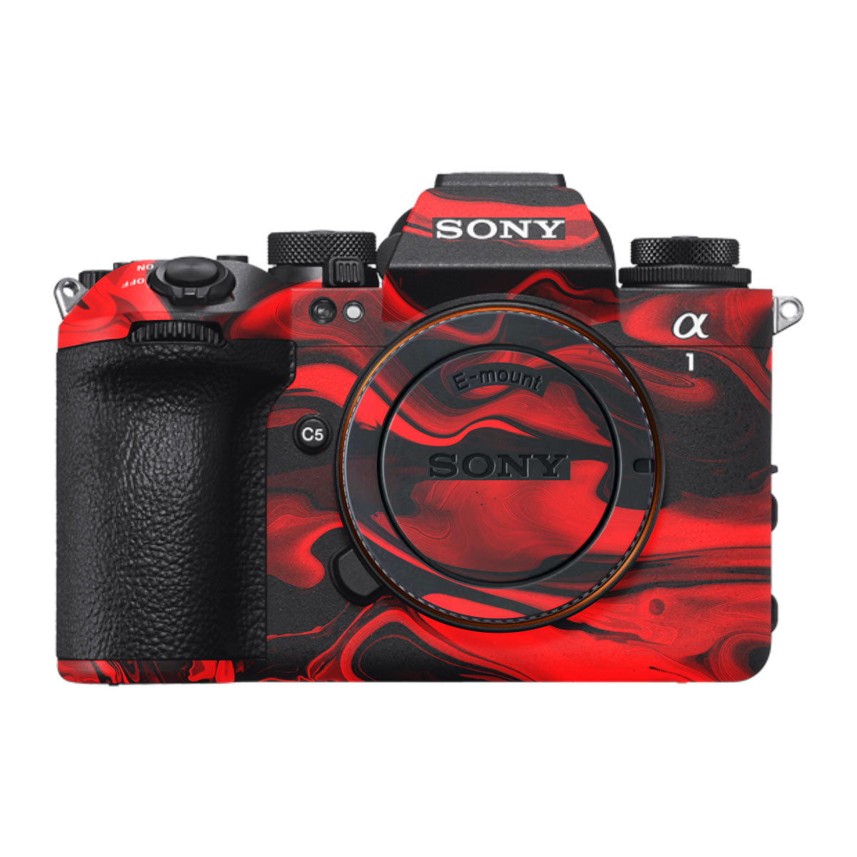 Red Lava Flow Sony A1 Mark II Camera Skin
