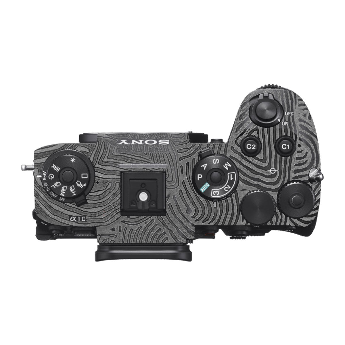 Monochrome Line Maze Sony A1 Mark II Camera Skin