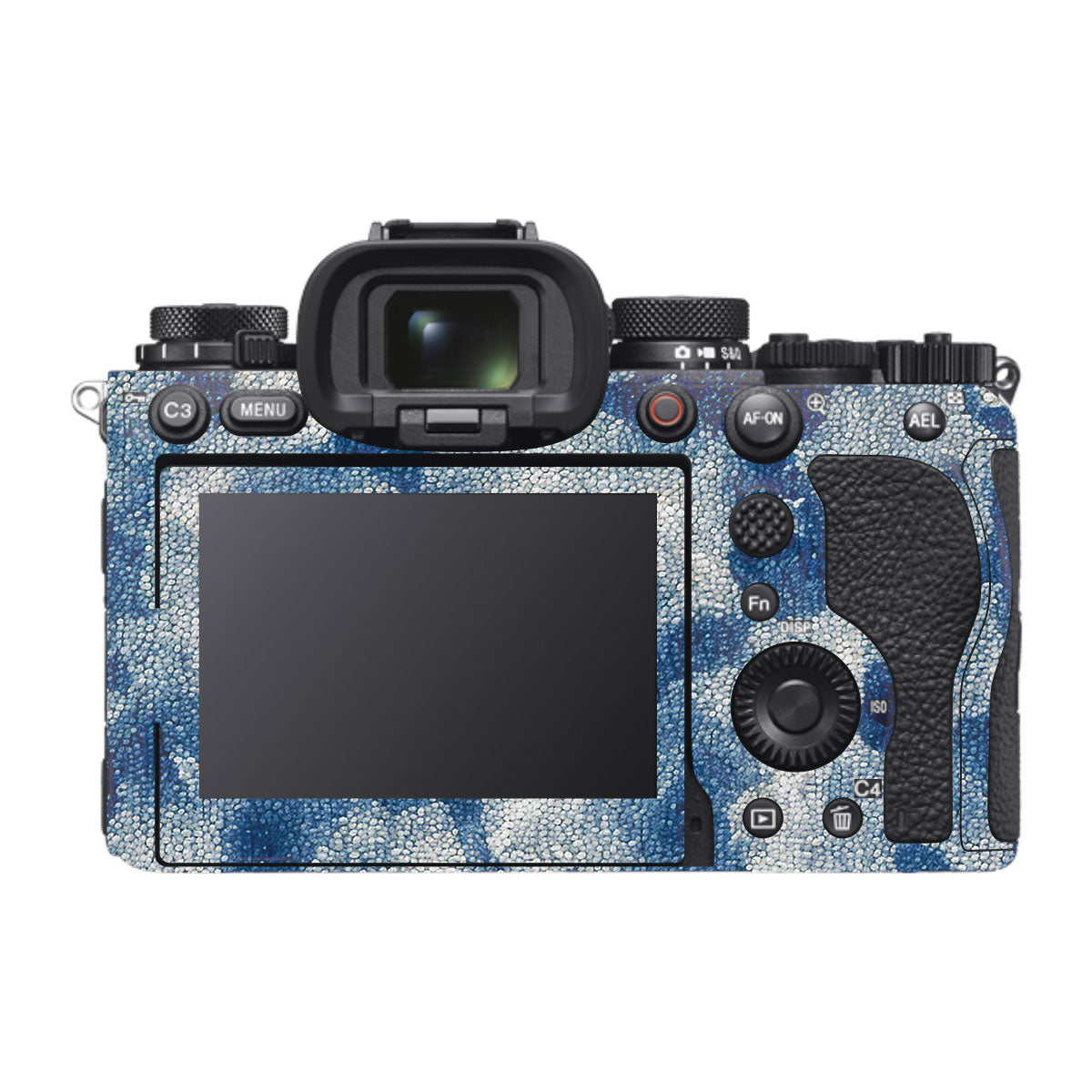 Blue Watercolor Fabric Sony A1 Mark II Camera Skin