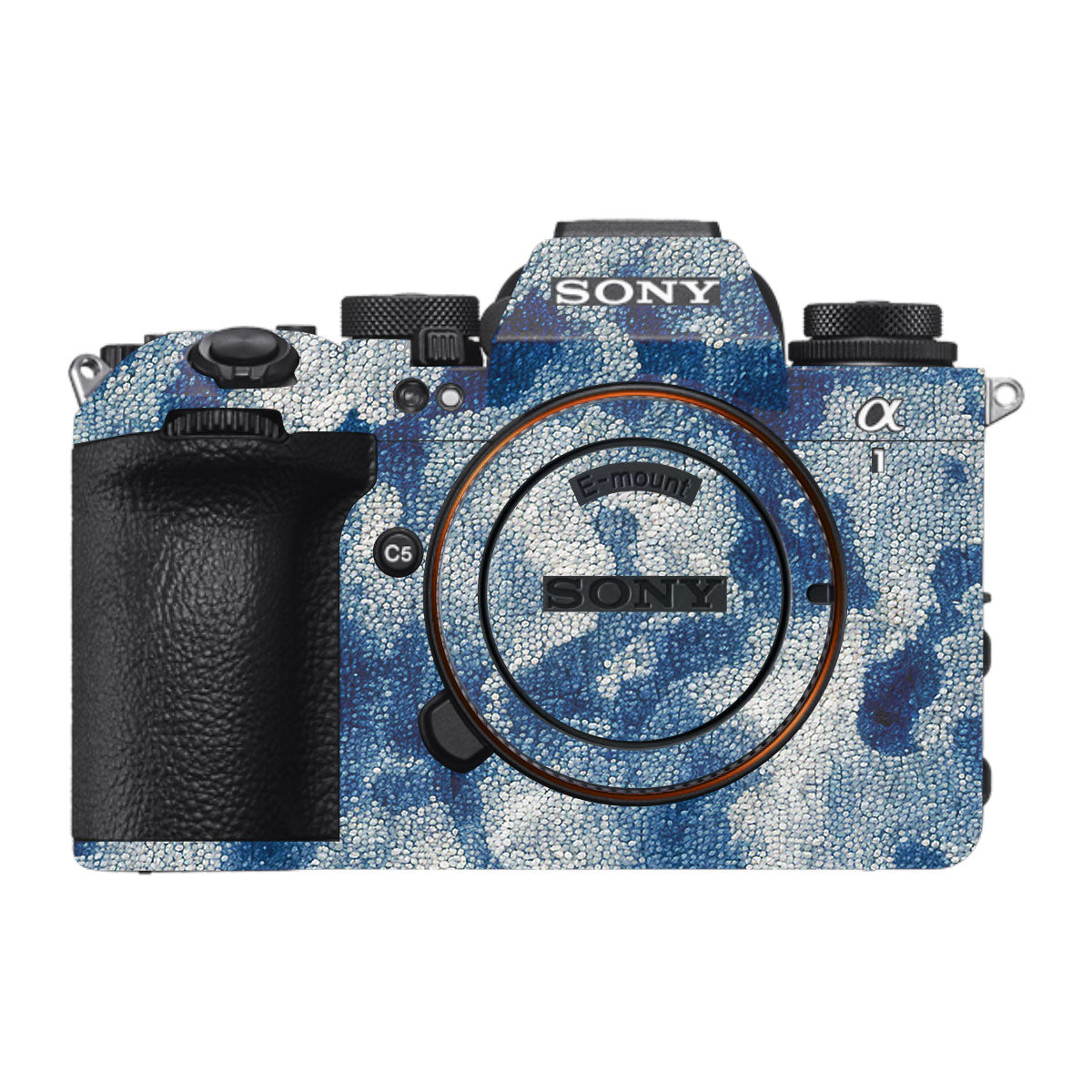 Blue Watercolor Fabric Sony A1 Mark II Camera Skin