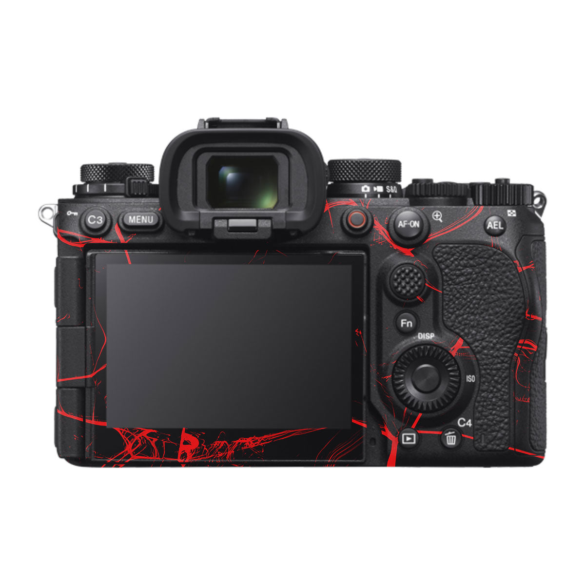 Red Neural Grid Sony A1 Mark II Camera Skin