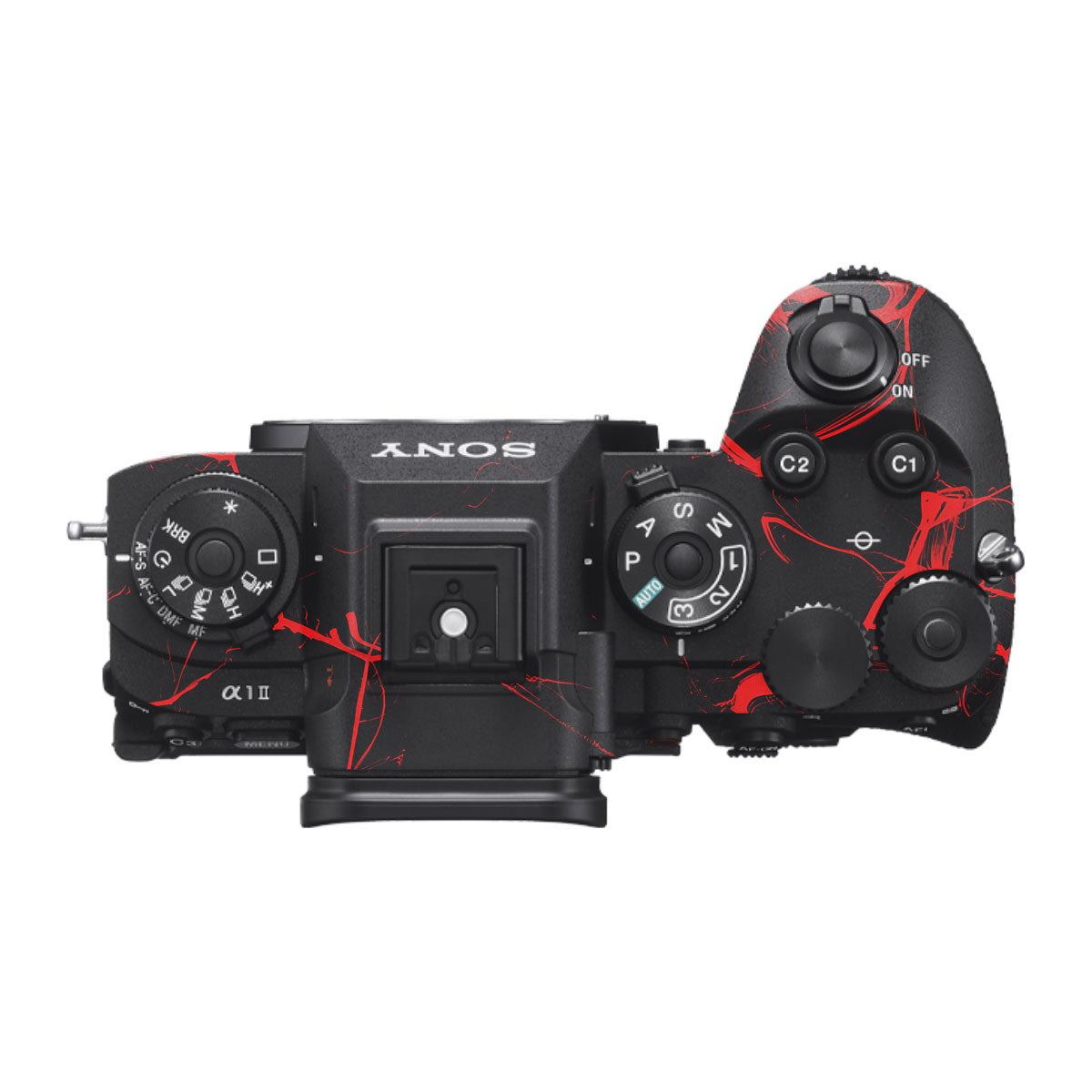 Red Neural Grid Sony A1 Mark II Camera Skin