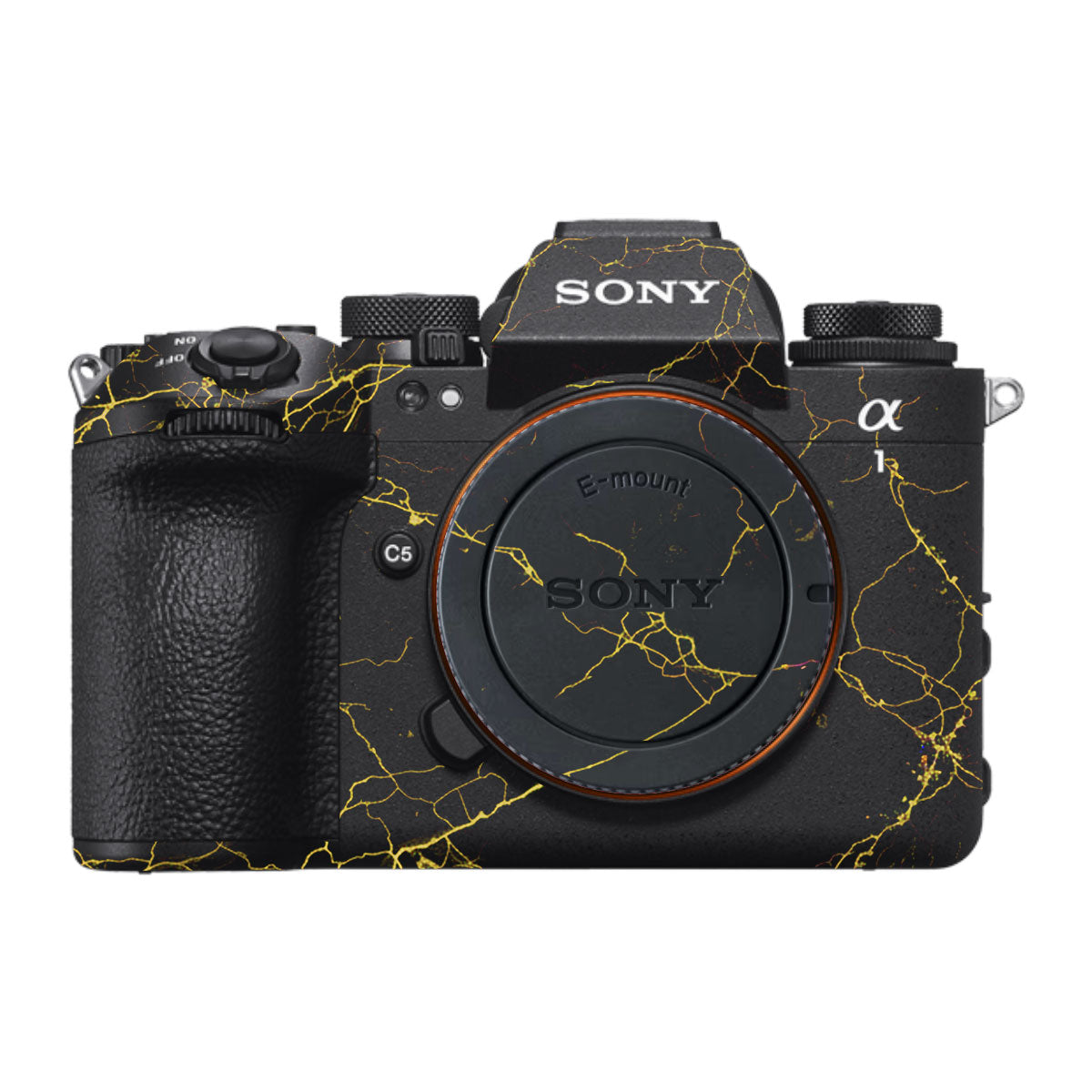 Electric Gold Veins Sony A1 Mark II Camera Skin