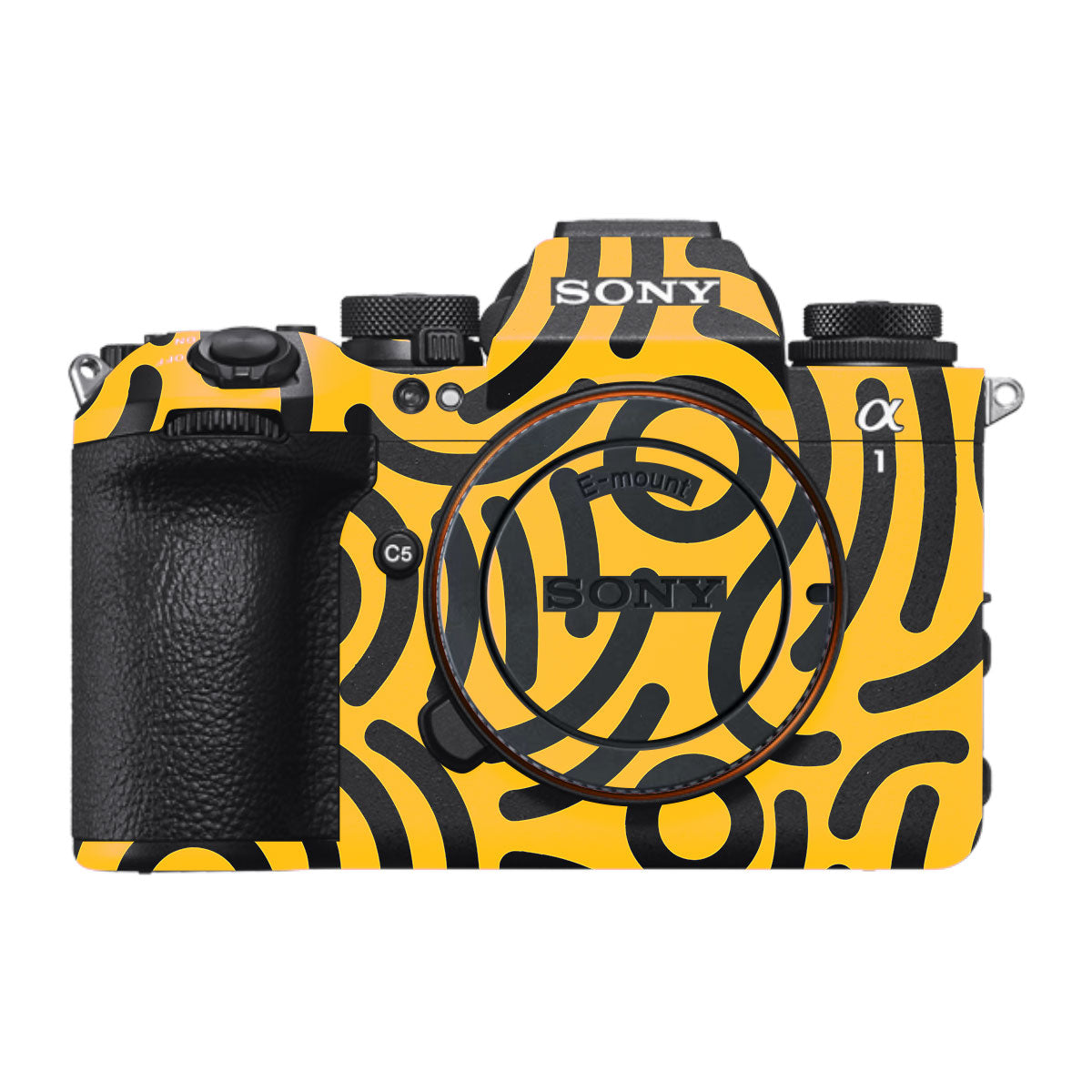 Minimal Yellow Wave Sony A1 Mark II Camera Skin