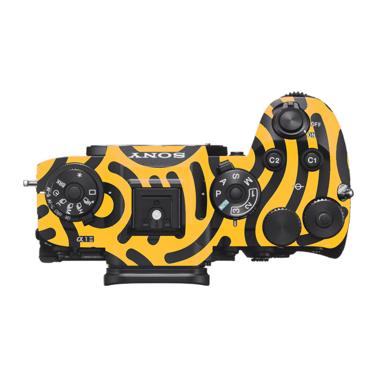 Minimal Yellow Wave Sony A1 Mark II Camera Skin