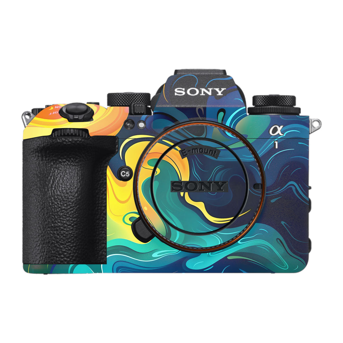 Rainbow Liquid Fusion Sony A1 Mark II Camera Skin