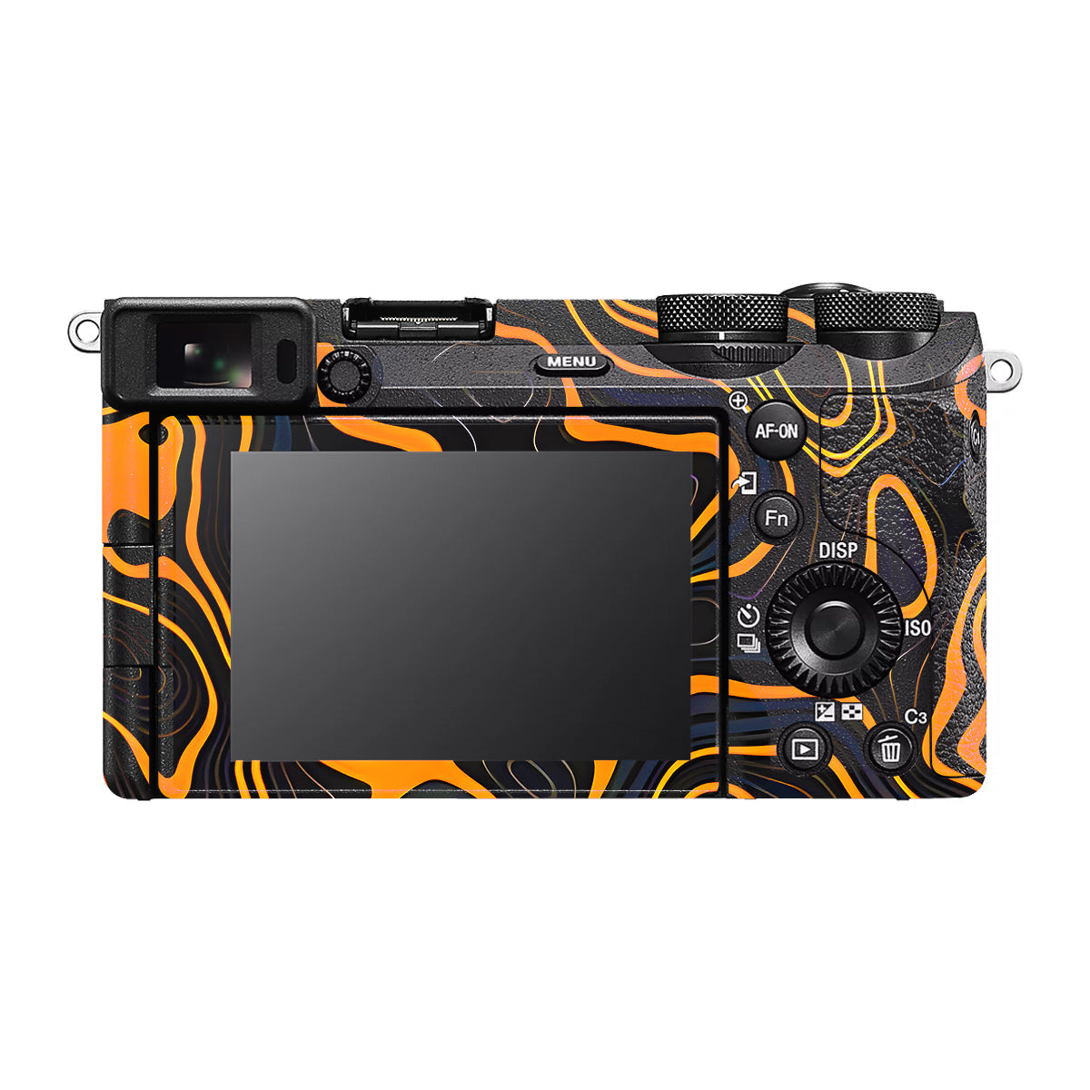 Amber Topographic Waves Sony A6700 Camera Skin