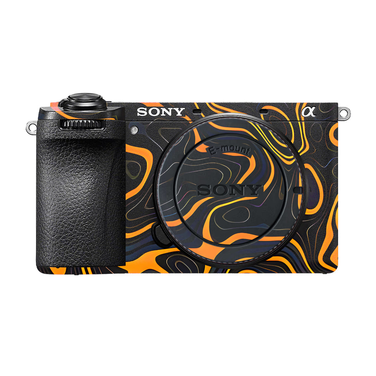 Amber Topographic Waves Sony A6700 Camera Skin