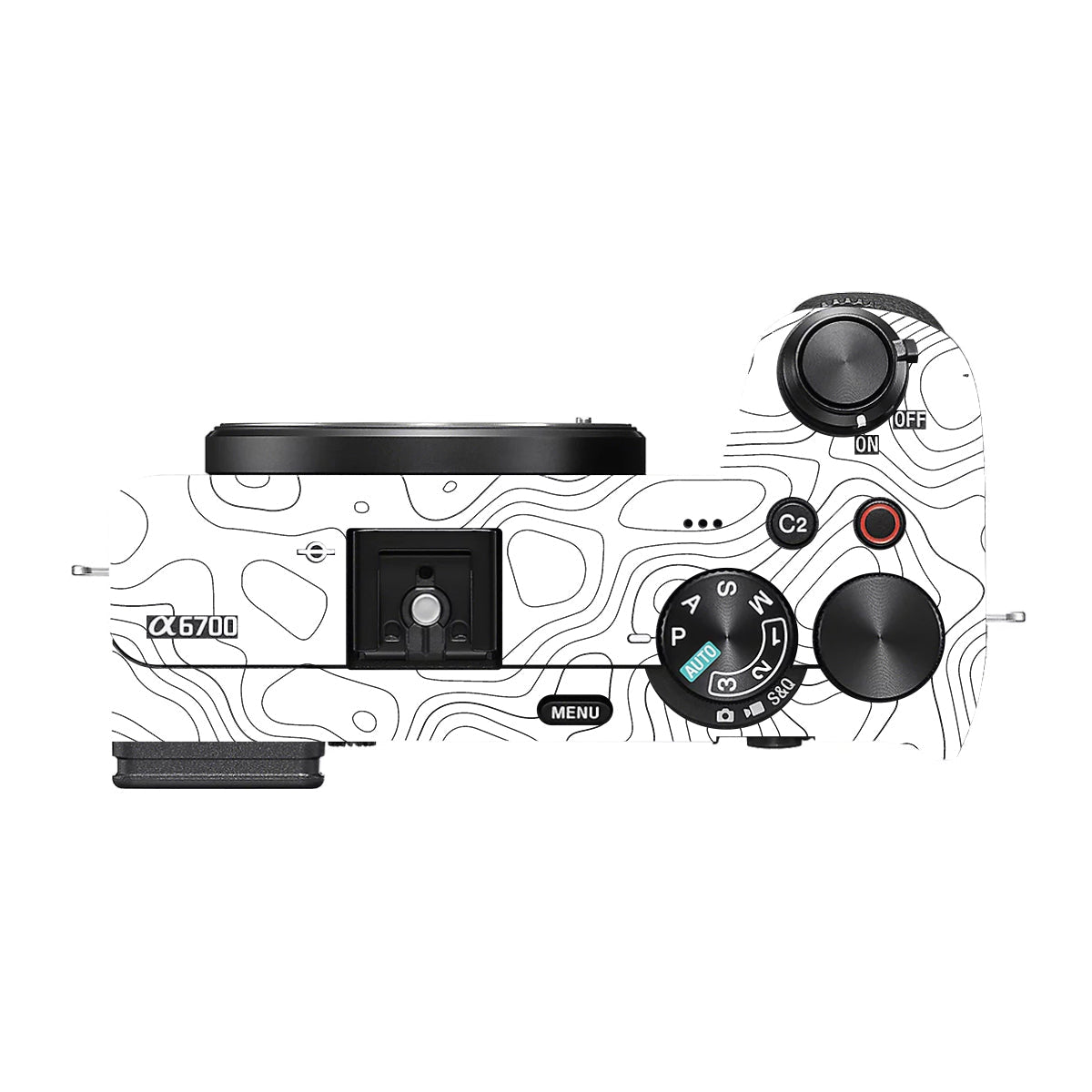 White Contour Design Sony A6700 Camera Skin