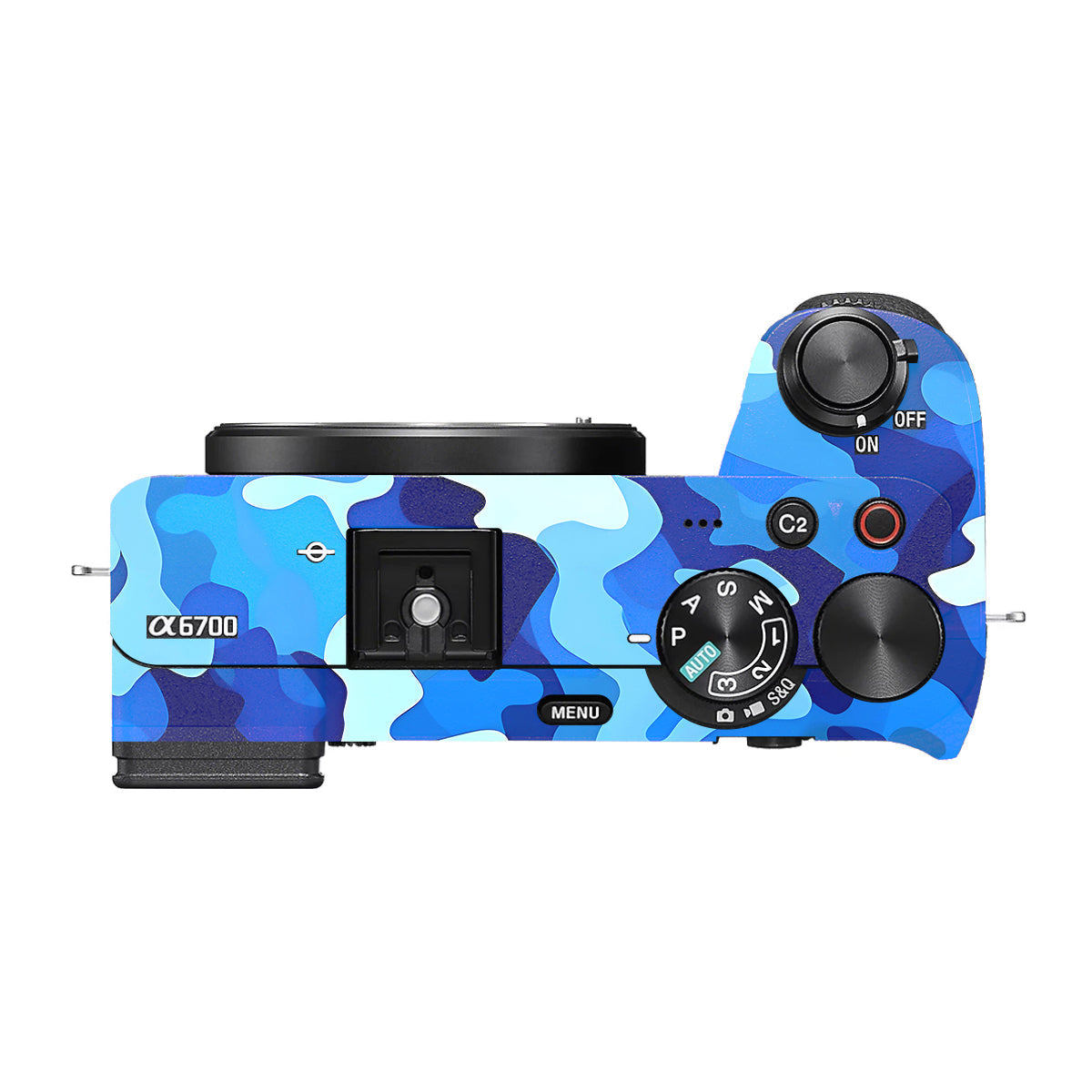 Arctic Blue Camo Pattern Sony A6700 Camera Skin