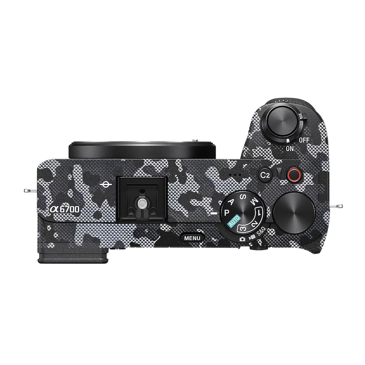 Stealth Grey Camo Sony A6700 Camera Skin
