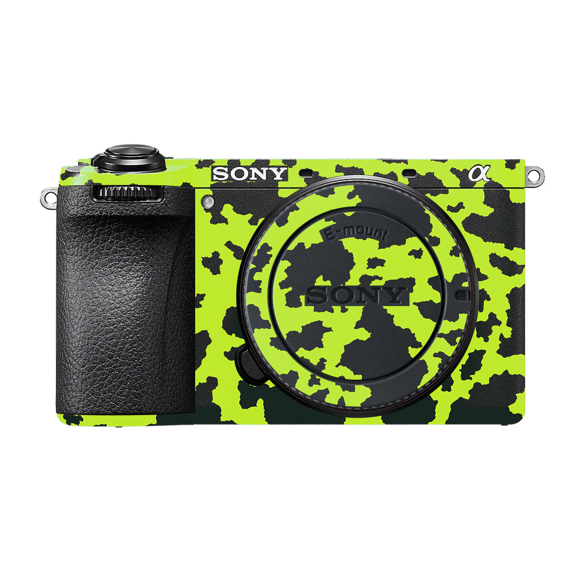 Neon Green Splatter Sony A6700 Camera Skin