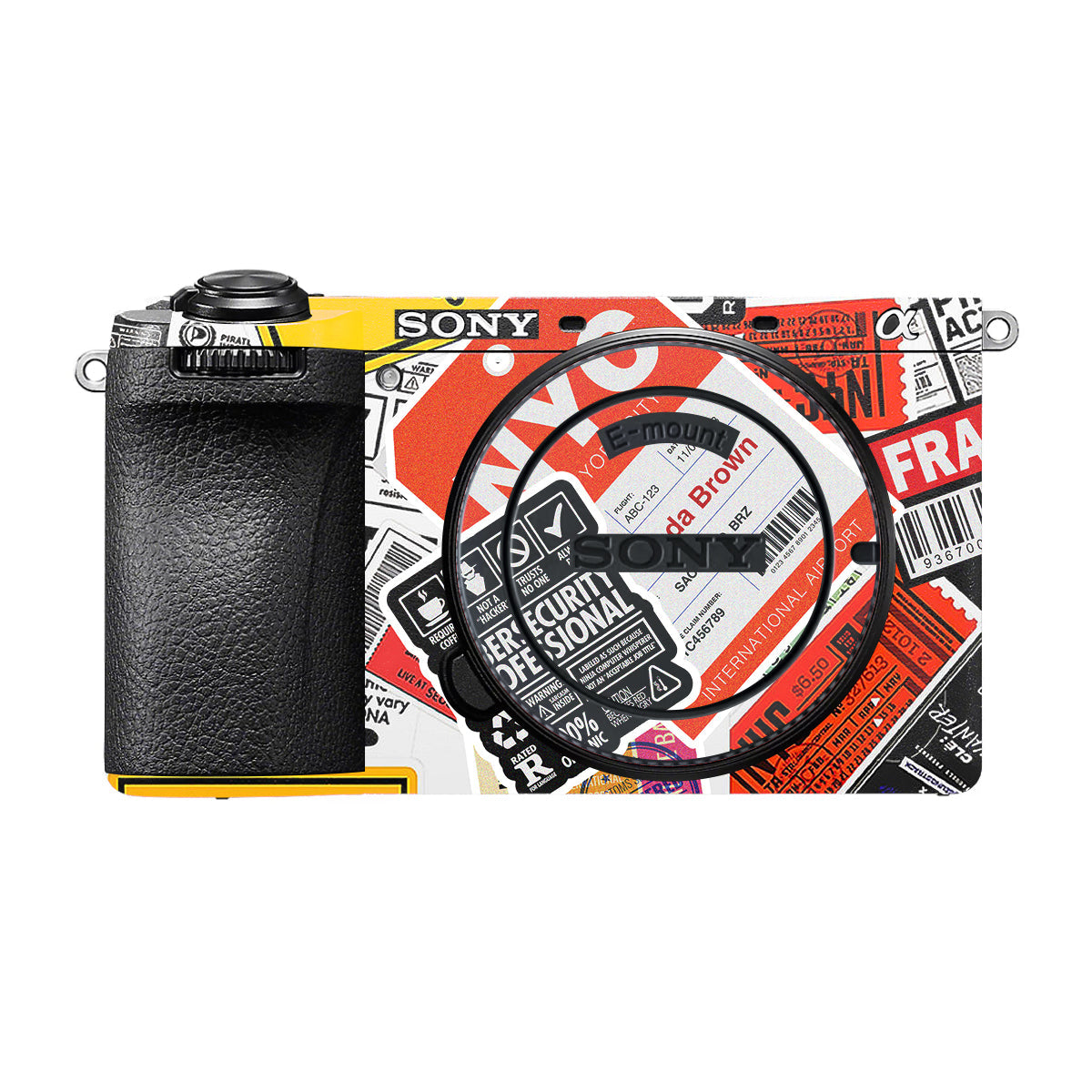 Tech Aesthetic Sticker Collage Sony A6700 Camera Skin