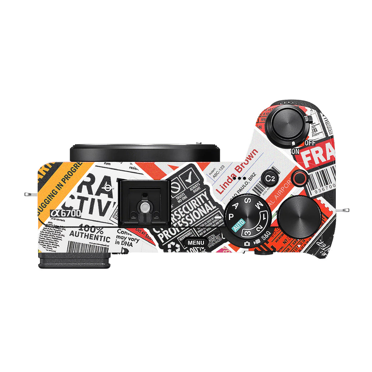 Tech Aesthetic Sticker Collage Sony A6700 Camera Skin