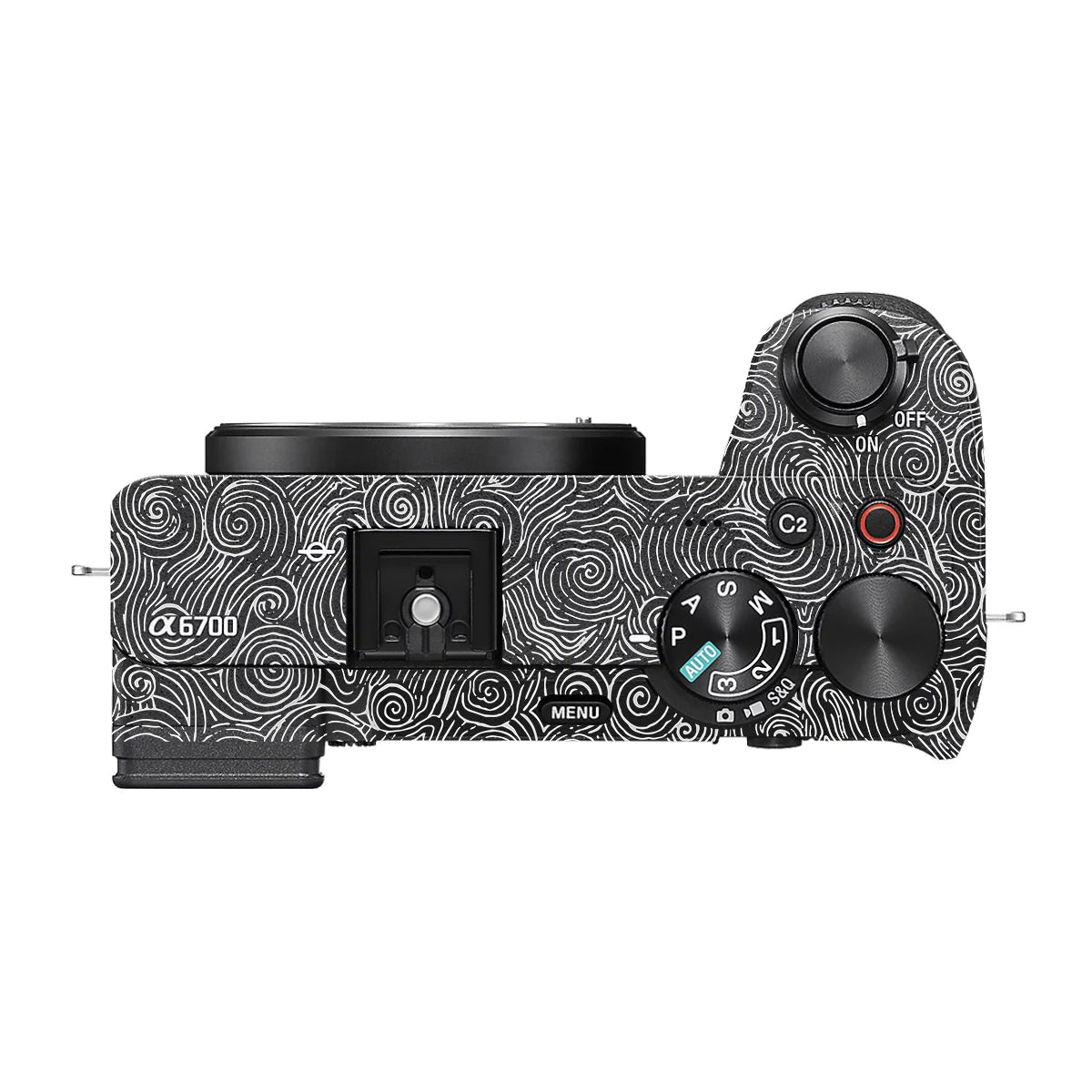White Spirals Sony A6700 Camera Skin