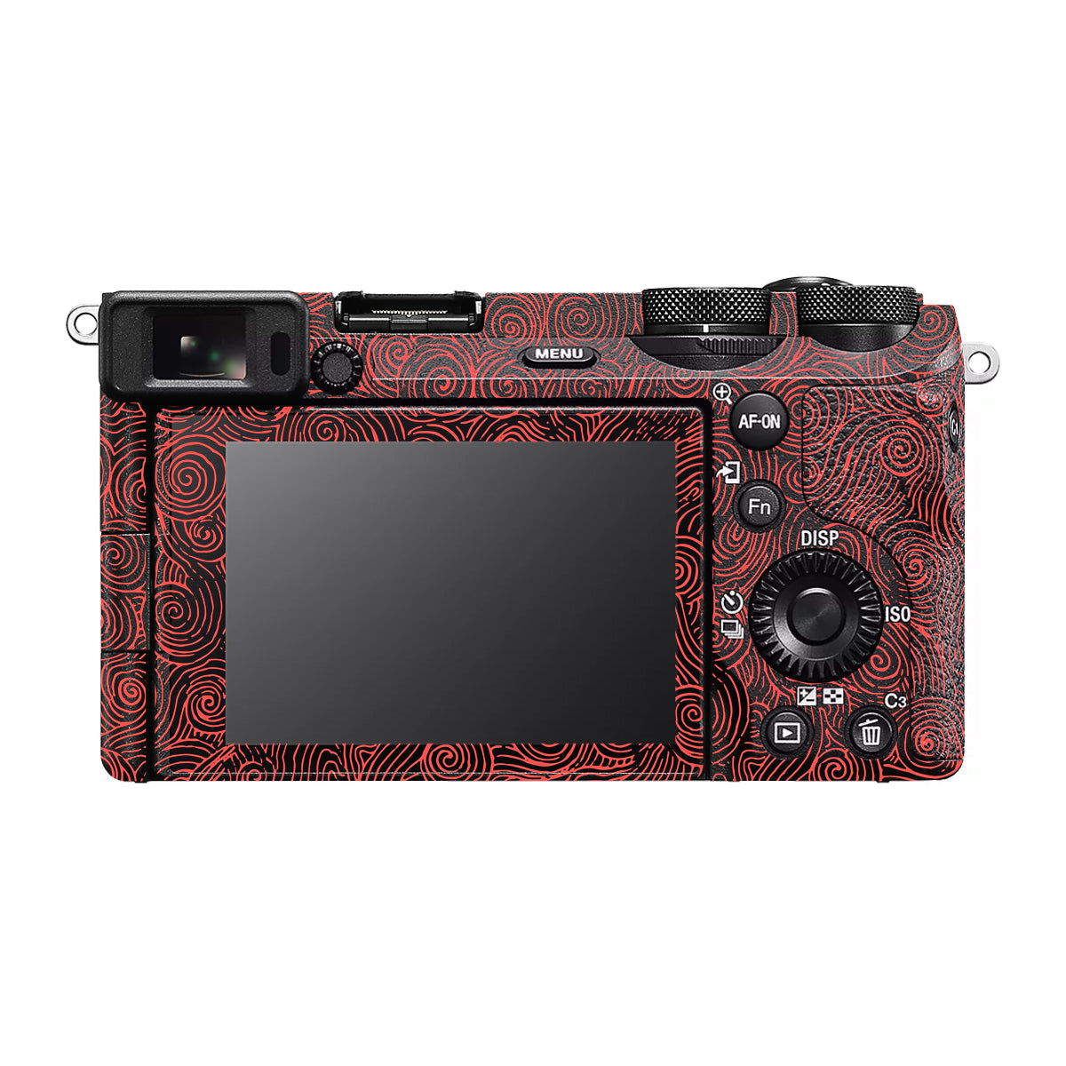 Red Spirals Sony A6700 Camera Skin