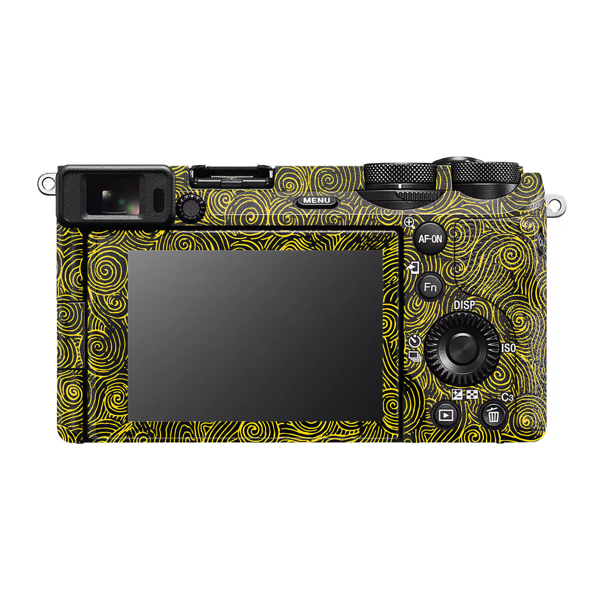 Yellow Spirals Sony A6700 Camera Skin
