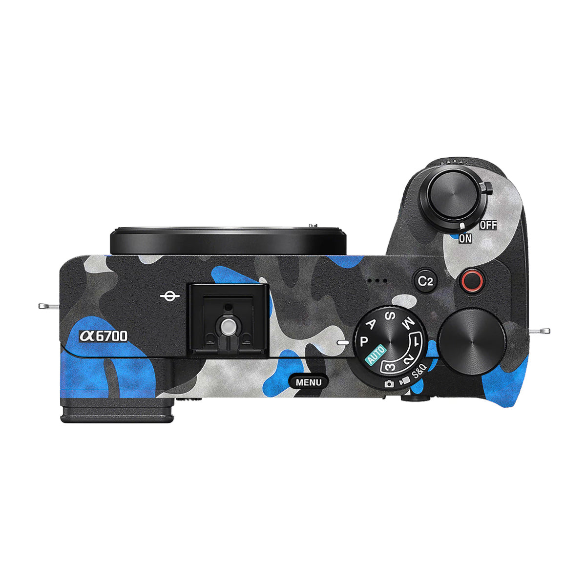Blue Grey Camo Sony A6700 Camera Skin