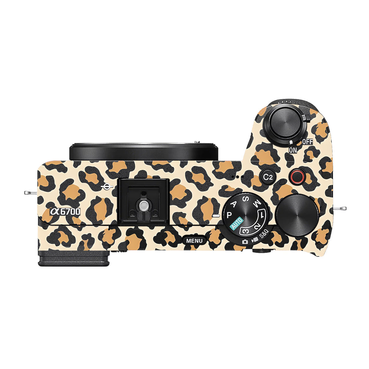 Sandy Leopard Spots Sony A6700 Camera Skin