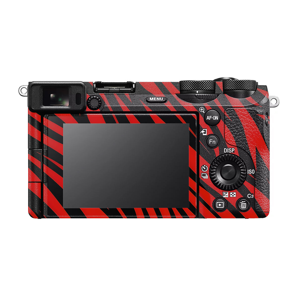 Red and Black Stripes Sony A6700 Camera Skin