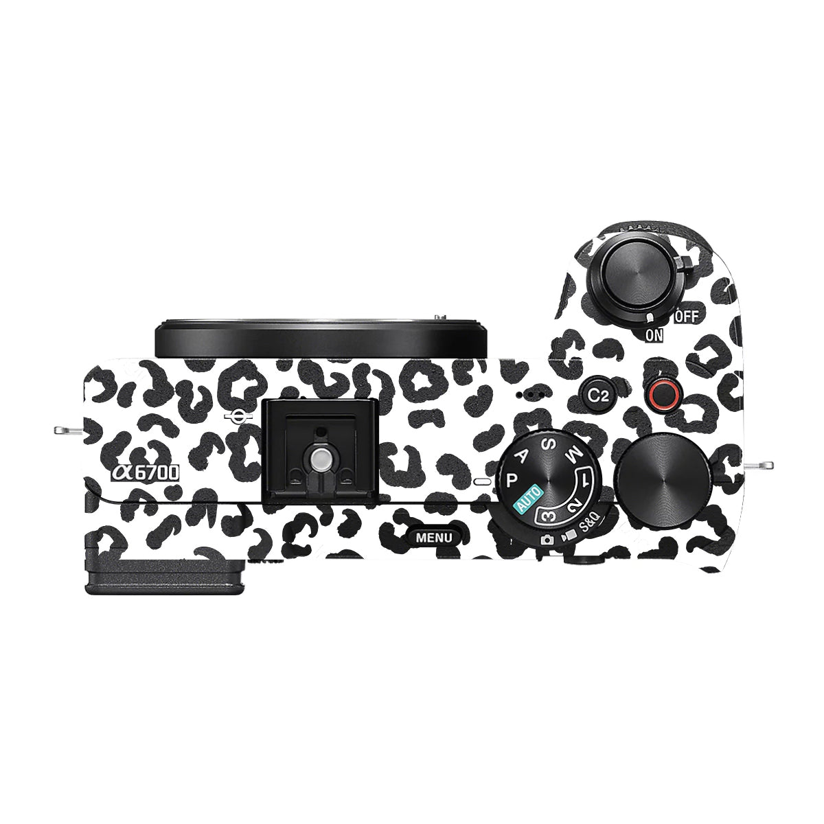 White Leopard Sony A6700 Camera Skin