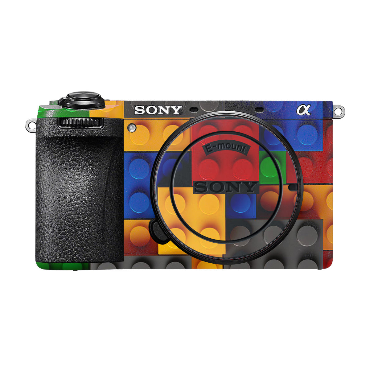 Colorful LEGO Brick Wall Pattern Sony A6700 Camera Skin