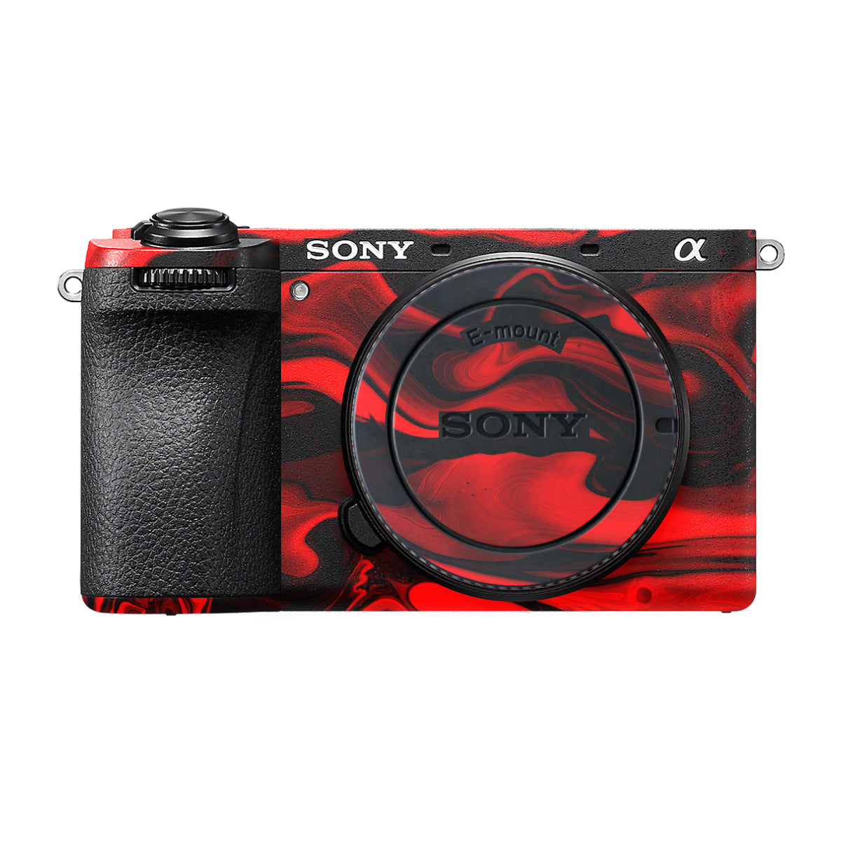 Red Lava Flow Sony A6700 Camera Skin