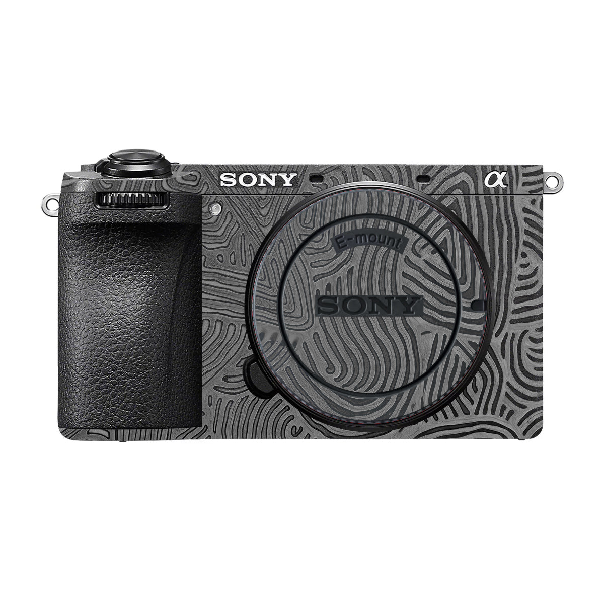 Monochrome Line Maze Sony A6700 Camera Skin