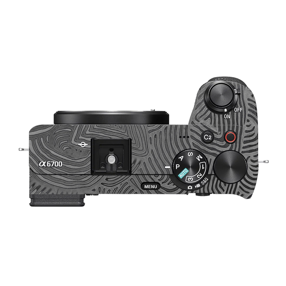 Monochrome Line Maze Sony A6700 Camera Skin