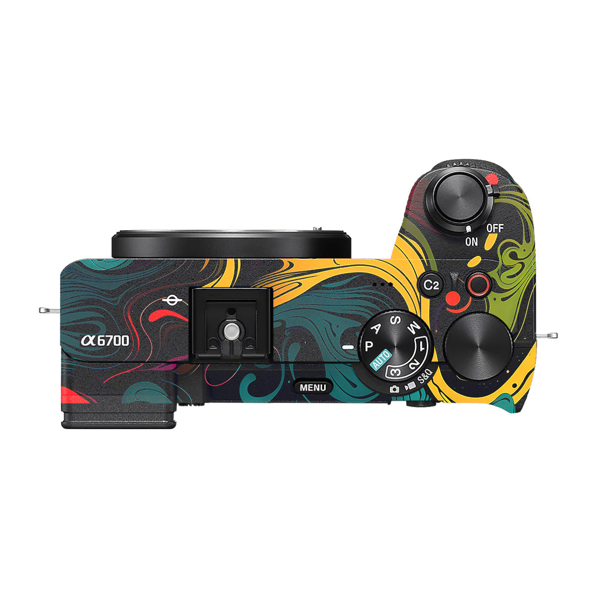 Psychedelic Color Swirl Sony A6700 Camera Skin