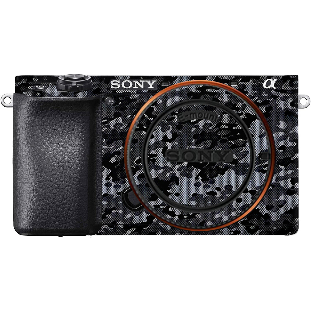 Stealth Grey Camo Sony A6100 Camera Skins
