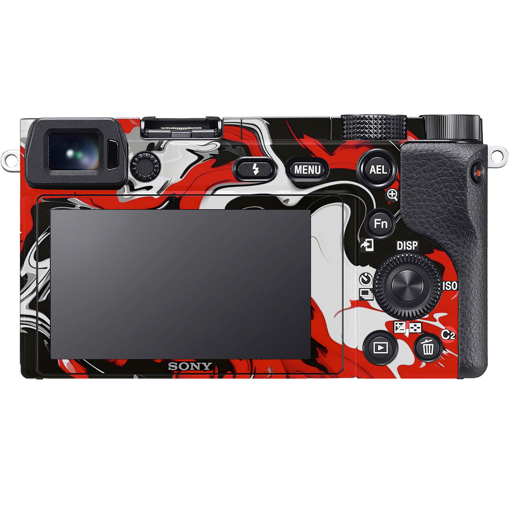 Scarlet and White Motion Sony A6100 Camera Skins