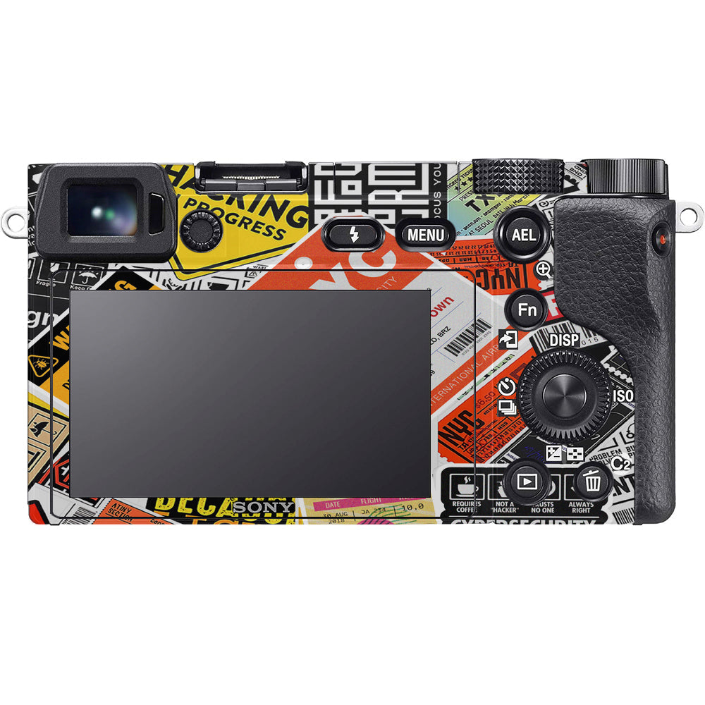 Tech Aesthetic Sticker Collage Sony A6100 Camera Skins