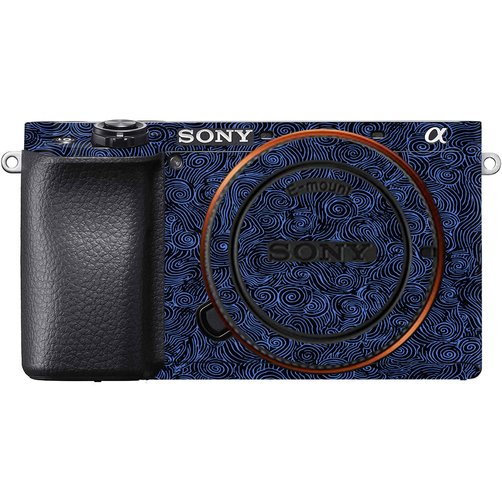 Blue Spirals Sony A6100 Camera Skins