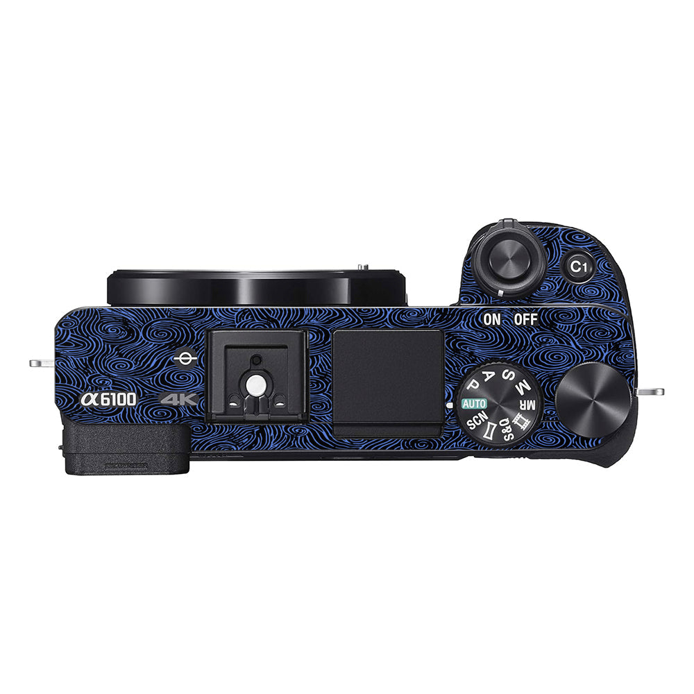 Blue Spirals Sony A6100 Camera Skins