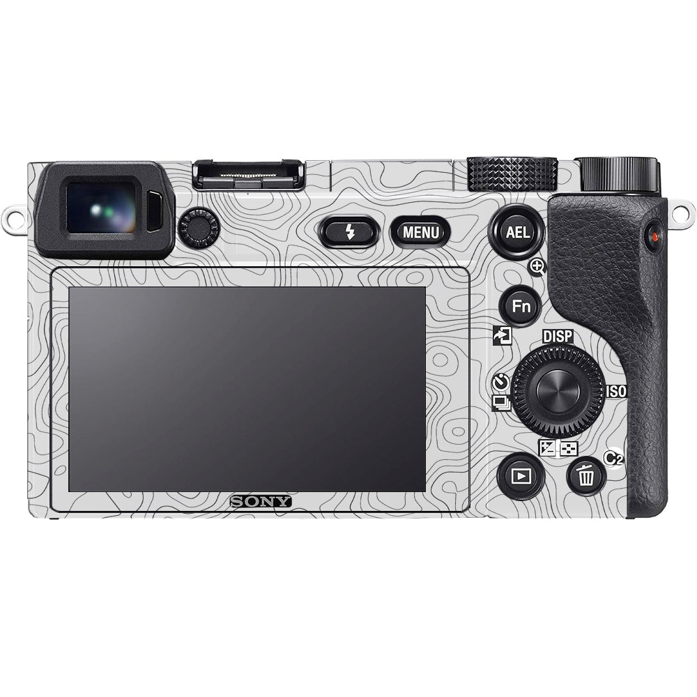 White Contour Design Sony A6100 Camera Skins