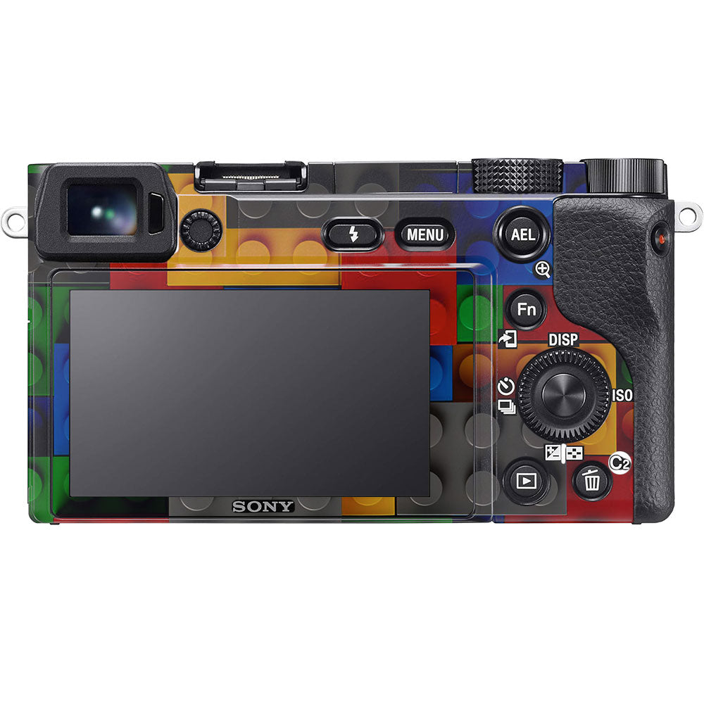 Colorful LEGO Brick Wall Pattern Sony A6100 Camera Skin
