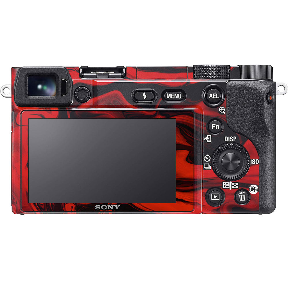 Red Lava Flow Sony A6100 Camera Skin