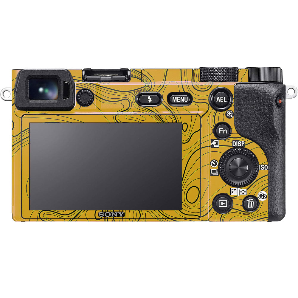 Topographic Map Pattern Sony A6100 Camera Skin