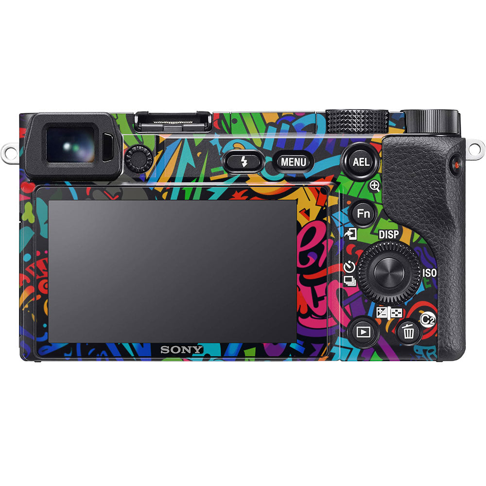 Colorful Urban Street Art Lettering Sony A6100 Camera Skin