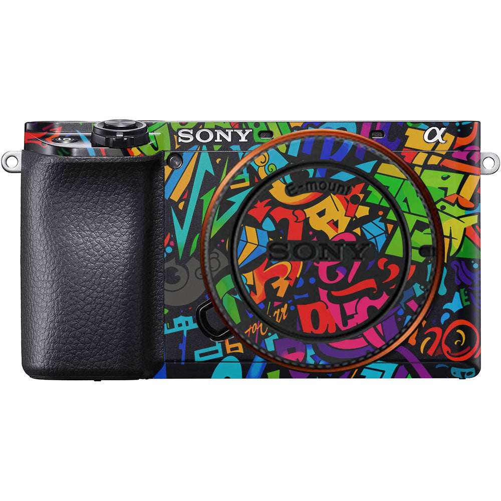 Colorful Urban Street Art Lettering Sony A6100 Camera Skin