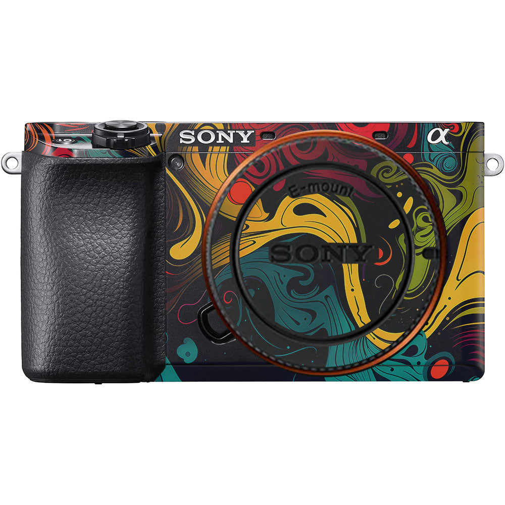 Psychedelic Color Swirl Sony A6100 Camera Skin