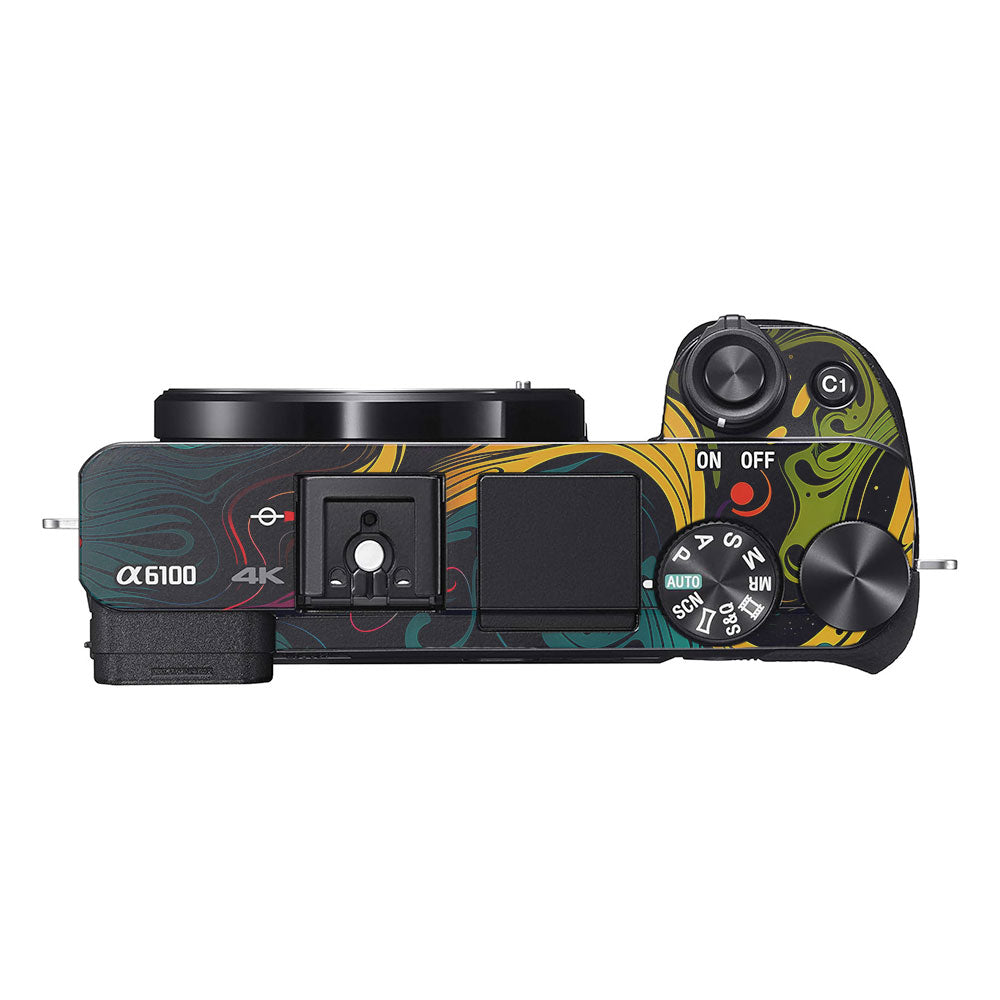 Psychedelic Color Swirl Sony A6100 Camera Skin